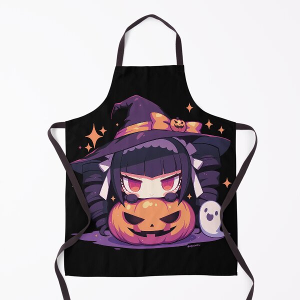 Item preview, Celestia Ludenberg Danganronpa Halloween Pumpkin Witch Dark Purple Cute Kawaii Chibi Anime Girl designed and sold by HumbertoValveno.