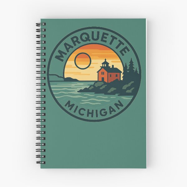Item preview, Marquette Michigan Sunset Lighthouse Circular Design designed and sold by American Travels.