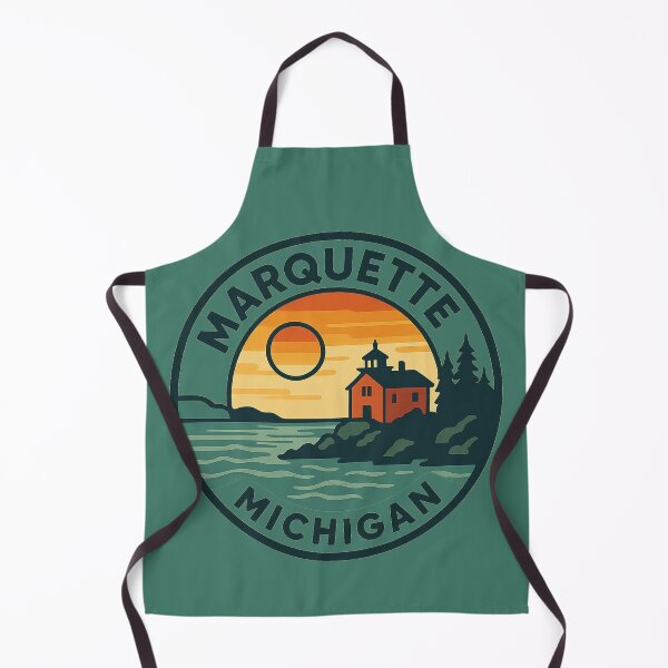 Item preview, Marquette Michigan Sunset Lighthouse Circular Design designed and sold by American Travels.