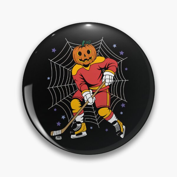 Item preview, Halloween Pumpkin Scary Ice Hockey Sport designed and sold by JonBarnes22.