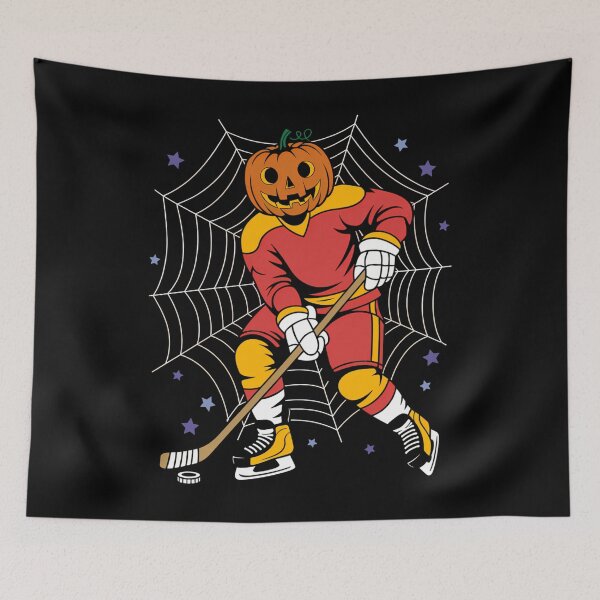 Item preview, Halloween Pumpkin Scary Ice Hockey Sport designed and sold by JonBarnes22.