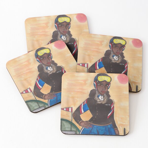 Item preview, Aviator Woman with Vintage Airplane designed and sold by Ronald Woods.