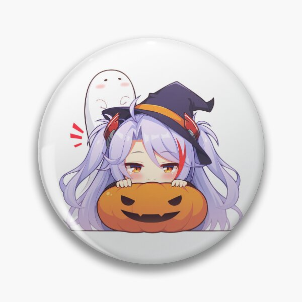 Item preview, Prinz Eugen Azur Lane Halloween Chibi Anime Girl Pumpkin Witch Ghost Cute designed and sold by HumbertoValveno.