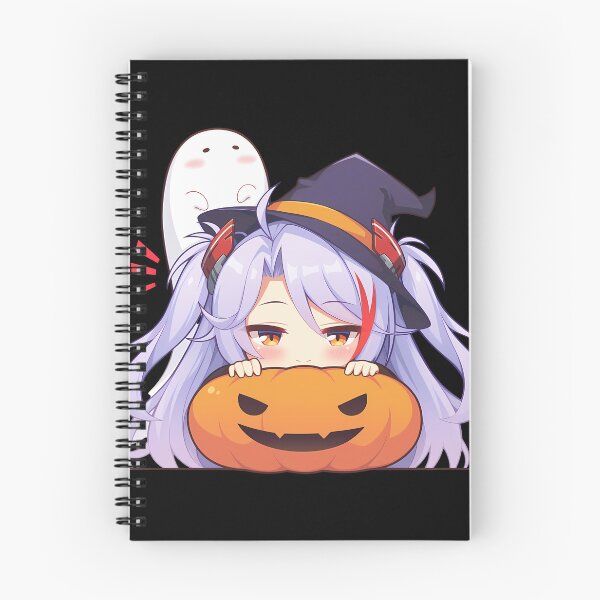 Item preview, Prinz Eugen Azur Lane Halloween Chibi Anime Girl Pumpkin Witch Ghost Cute designed and sold by HumbertoValveno.