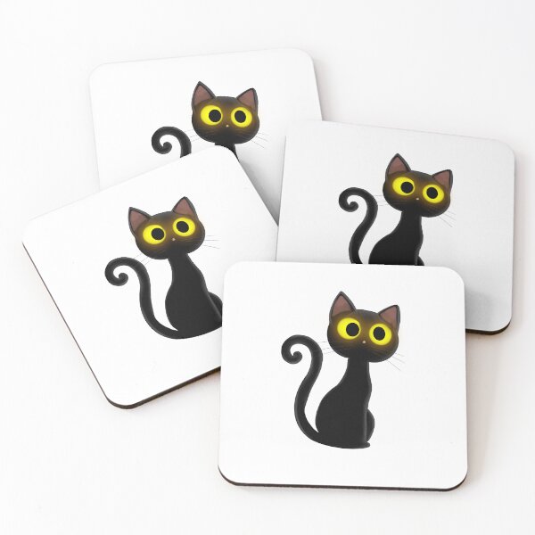 Item preview, Black cat with glowing eyes designed and sold by safehaevyn22.