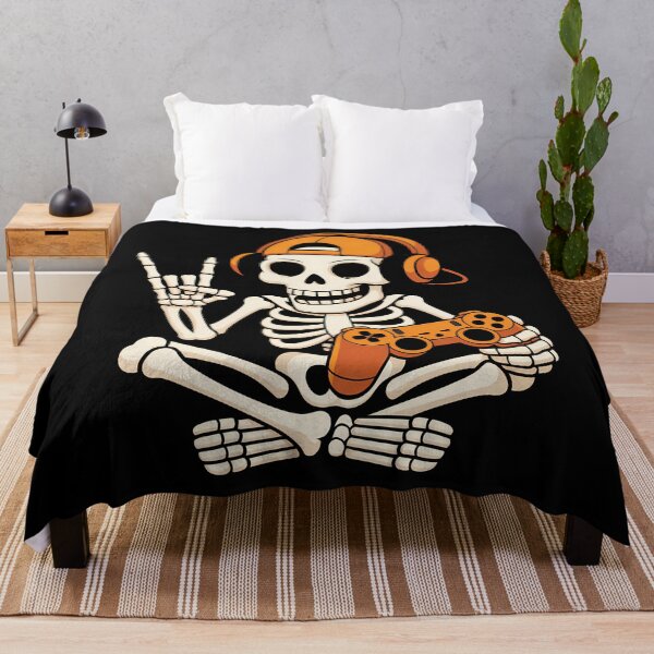 Item preview, Halloween Skeleton Gamer Video Gaming Teenage Boy Grandson designed and sold by JulienAureo.