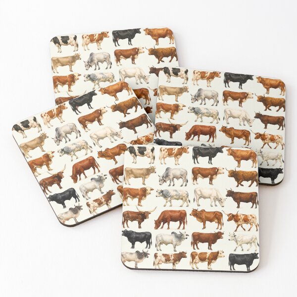 Item preview, Cattle Breeds Retro Farm Illustration Chart designed and sold by kakarikihill.