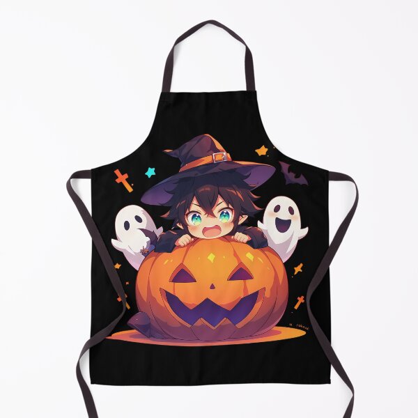 Item preview, Hyakuya Yuuichirou Seraph Of The End Halloween Chibi Anime Boy Pumpkin Witch designed and sold by HumbertoValveno.