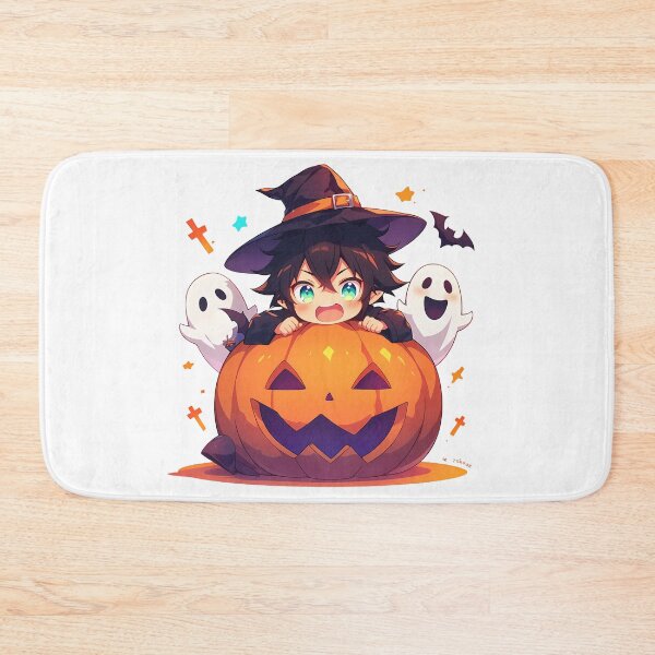 Item preview, Hyakuya Yuuichirou Seraph Of The End Halloween Chibi Anime Boy Pumpkin Witch designed and sold by HumbertoValveno.