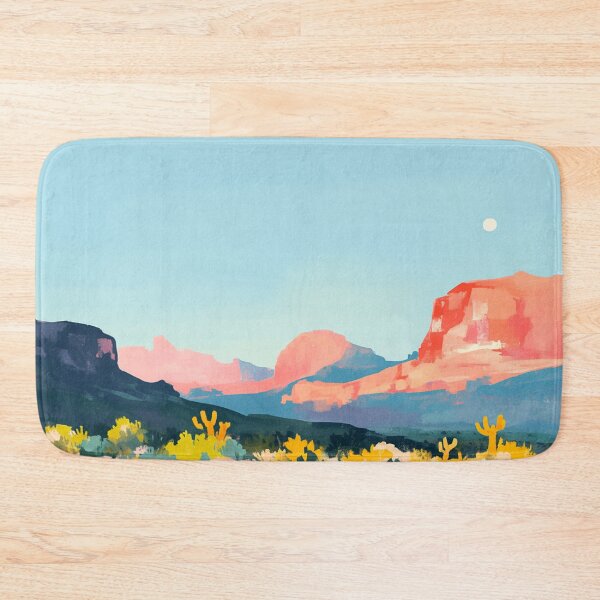 Item preview, Southwest Desert Moonrise - Pink Mesas, Sagebrush and Wide Sky designed and sold by trajeado14.