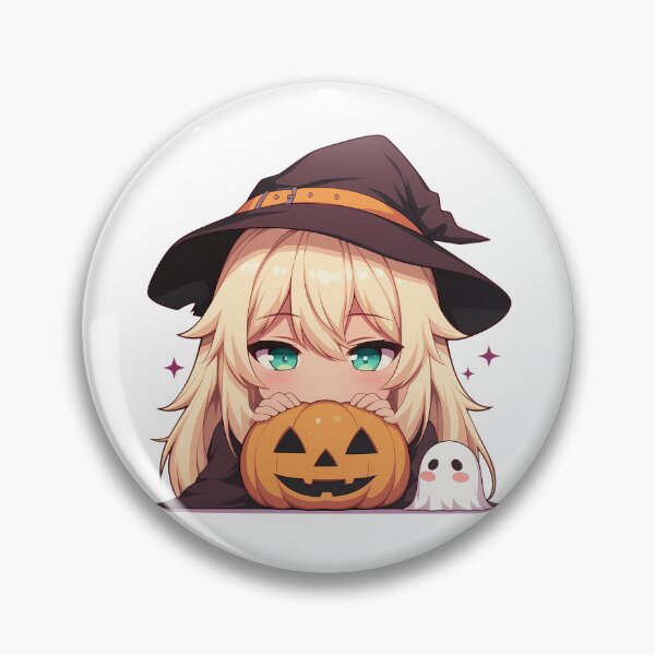 Item preview, Mikaela Hyakuya Seraph Of The End Halloween Chibi Anime Boy Pumpkin Witch Cute designed and sold by HumbertoValveno.