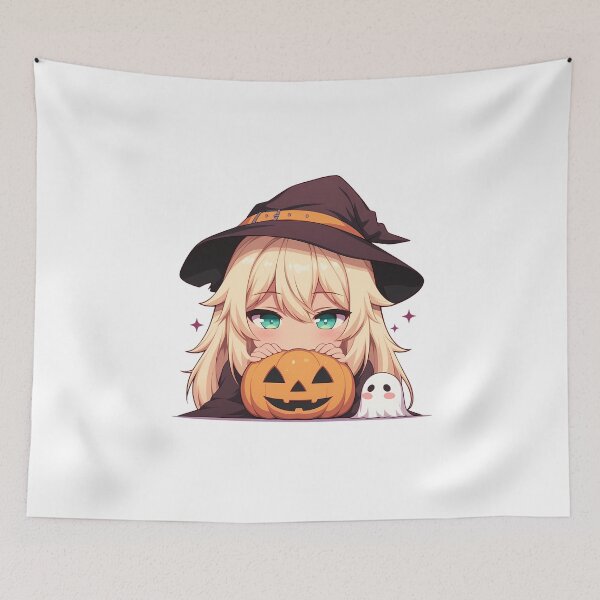 Item preview, Mikaela Hyakuya Seraph Of The End Halloween Chibi Anime Boy Pumpkin Witch Cute designed and sold by HumbertoValveno.