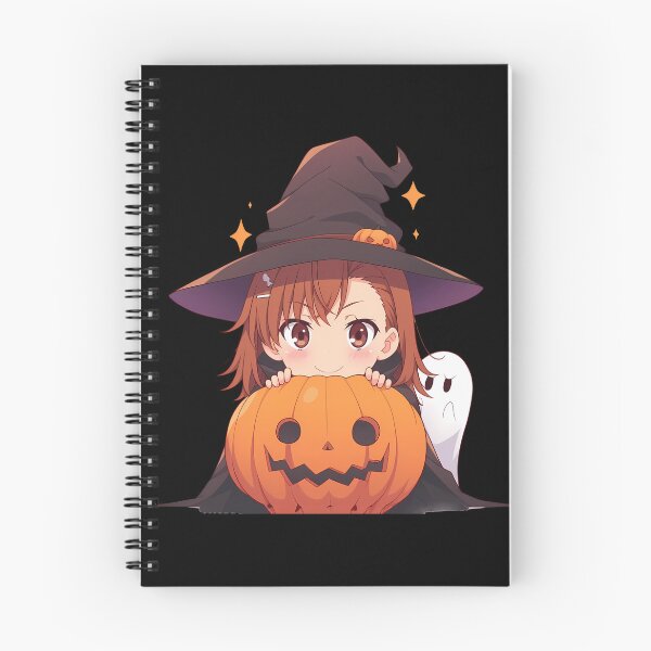 Item preview, Misaka Mikoto Certain Scientific Halloween Chibi Witch Girl Pumpkin Brown Hair Sparkling Eyes Cute Anime Girl designed and sold by HumbertoValveno.
