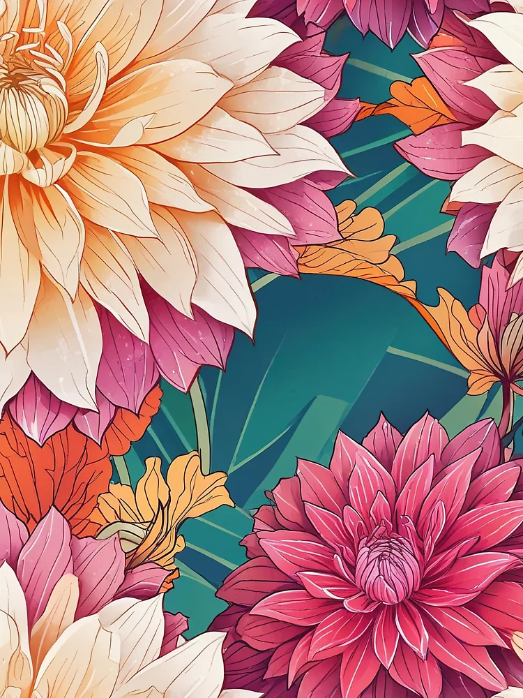 Thumbnail 6 von 6, Pullover, Dahlienblume designt und verkauft von CoolPixels.