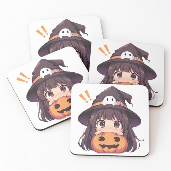 Item preview, Saten Ruiko Certain Scientific Halloween Chibi Witch Girl Pumpkin Brown Hair Sparkling Eyes Cute Anime Girl designed and sold by HumbertoValveno.