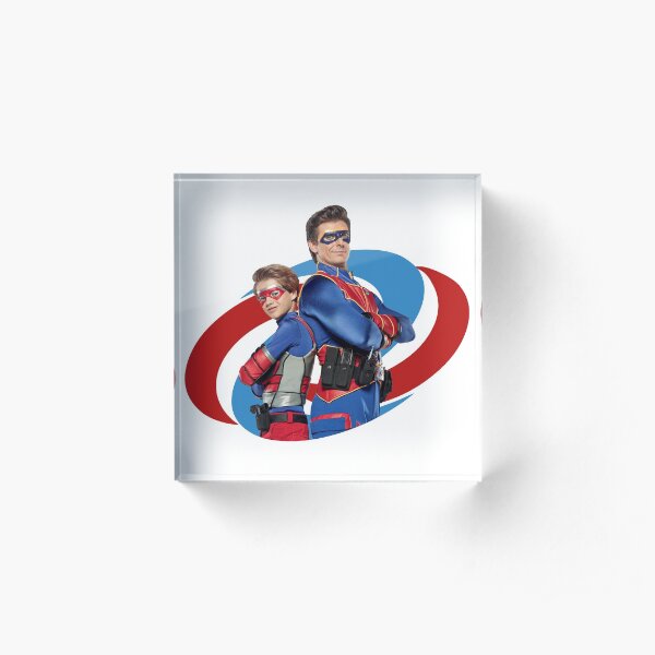 Captain Man and Kid Danger Acrylic Block