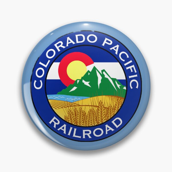 Item preview, Train logo, Colorado Pacific Railroad est. 2020, Shelly's Train Store,Vintage, Classic,Archaic, Collectible Train Logos, Rail & Railroad Logos, train stickers, magnets, t-shirts, posters & more designed and sold by MoreEZUSA-Here.