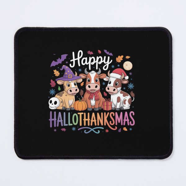 Item preview, Halloween Thanksgiving Christmas Happy HalloThanksMas Cows designed and sold by tabdejinti.