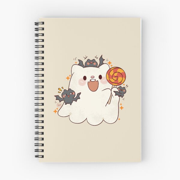 Item preview, Cute Ghost with Candy and Bat Friends designed and sold by NasDoodleArt.