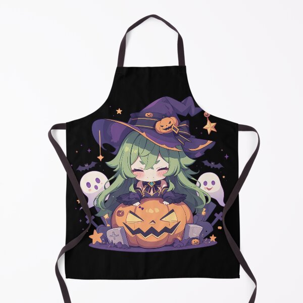 Item preview, Game Collei Genshin Impact Chibi Halloween Pumpkin Anime Girl Celebration designed and sold by HumbertoValveno.