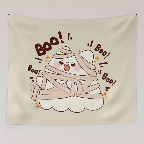 Item preview, Cute Ghost in Mummy Costume designed and sold by NasDoodleArt.