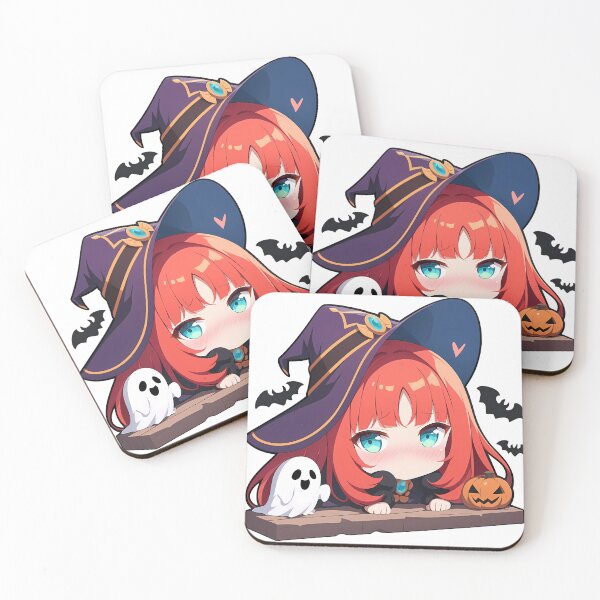 Item preview, Game Nilou Genshin Impact Chibi Halloween Pumpkin Anime Girl Radiance designed and sold by HumbertoValveno.