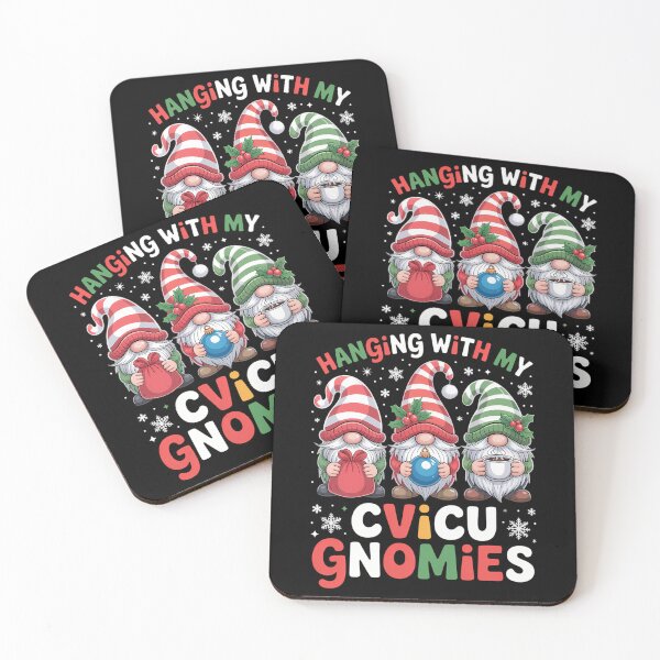 Item preview, Hanging With My CVICU Gnomies Funny Christmas Cardiac Nurse designed and sold by ticlitule.