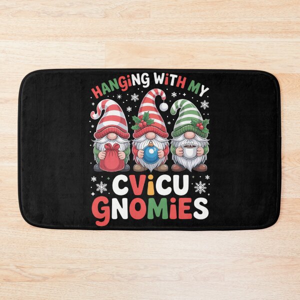 Item preview, Hanging With My CVICU Gnomies Funny Christmas Cardiac Nurse designed and sold by ticlitule.