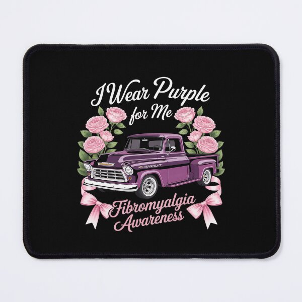 Item preview, Fibromyalgia Awareness Floral Truck Purple Ribbon designed and sold by Idarmotar.