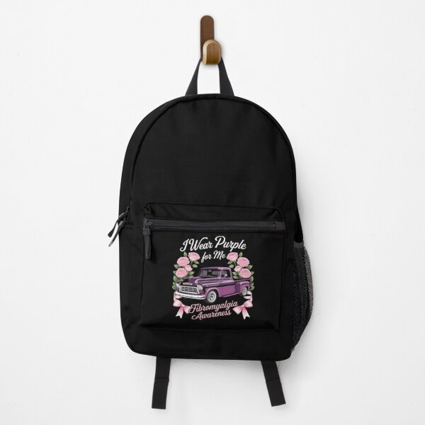 Item preview, Fibromyalgia Awareness Floral Truck Purple Ribbon designed and sold by Idarmotar.
