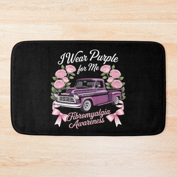 Item preview, Fibromyalgia Awareness Floral Truck Purple Ribbon designed and sold by Idarmotar.