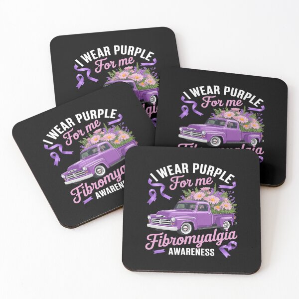 Item preview, Fibromyalgia Awareness Purple Floral Truck Purple Ribbon designed and sold by Idarmotar.
