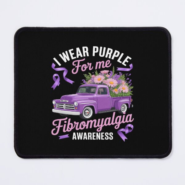 Item preview, Fibromyalgia Awareness Purple Floral Truck Purple Ribbon designed and sold by Idarmotar.