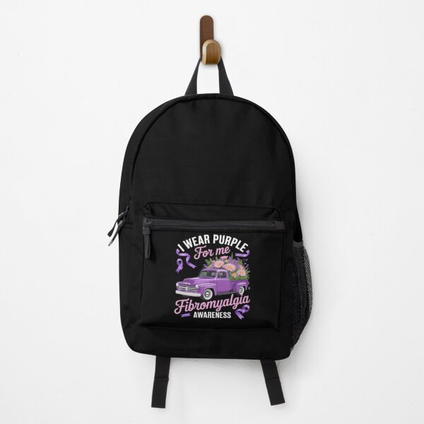 Item preview, Fibromyalgia Awareness Purple Floral Truck Purple Ribbon designed and sold by Idarmotar.