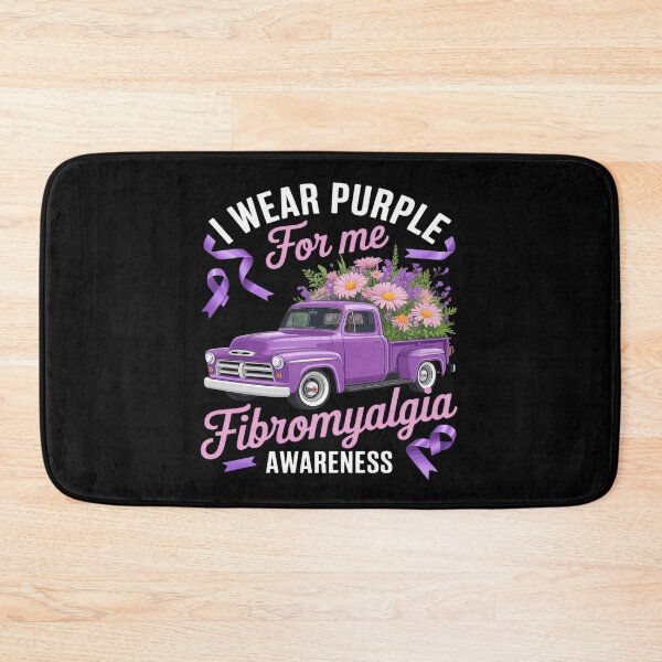 Item preview, Fibromyalgia Awareness Purple Floral Truck Purple Ribbon designed and sold by Idarmotar.