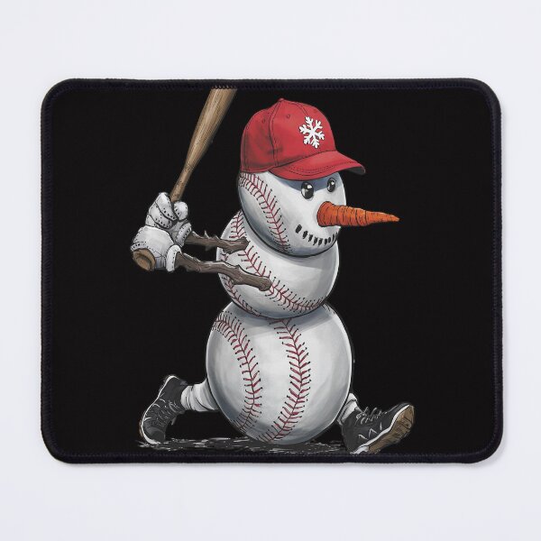 Item preview, snowman playing baseball christmas designed and sold by VladoZork.