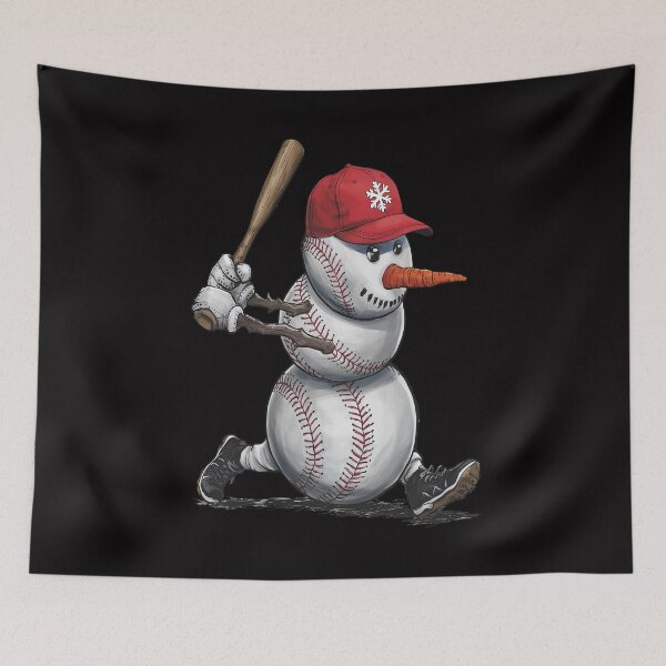 Item preview, snowman playing baseball christmas designed and sold by VladoZork.