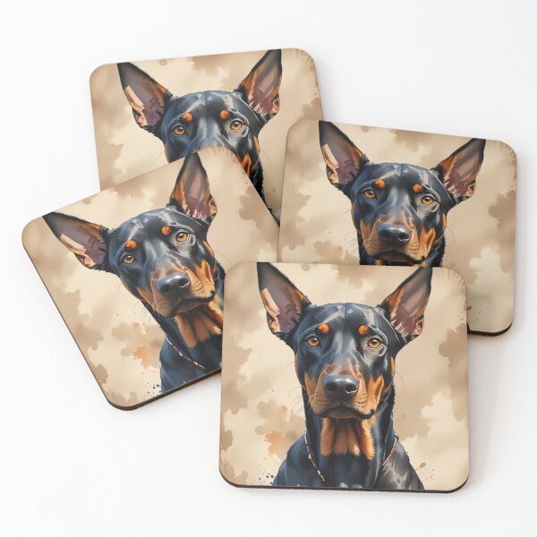 Item preview, Doberman Portrait with Warm Background designed and sold by Wags & Tails.