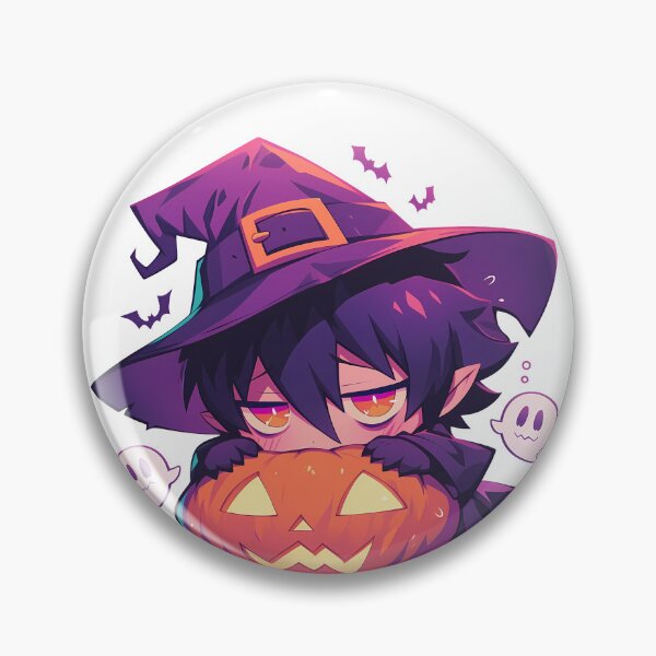 Item preview, Mephisto Pheles Blue Exorcist Halloween Witch Pumpkin Chibi Anime Boy designed and sold by earlobejerk.