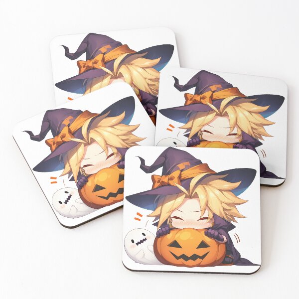 Item preview, Stay Night Gilgamesh Fate Grand Order Halloween Witch Pumpkin Chibi Anime Boy designed and sold by earlobejerk.