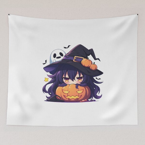 Item preview, Tohka Yatogami Date A Live Halloween Chibi Pumpkin Witch Anime Magic designed and sold by earlobejerk.