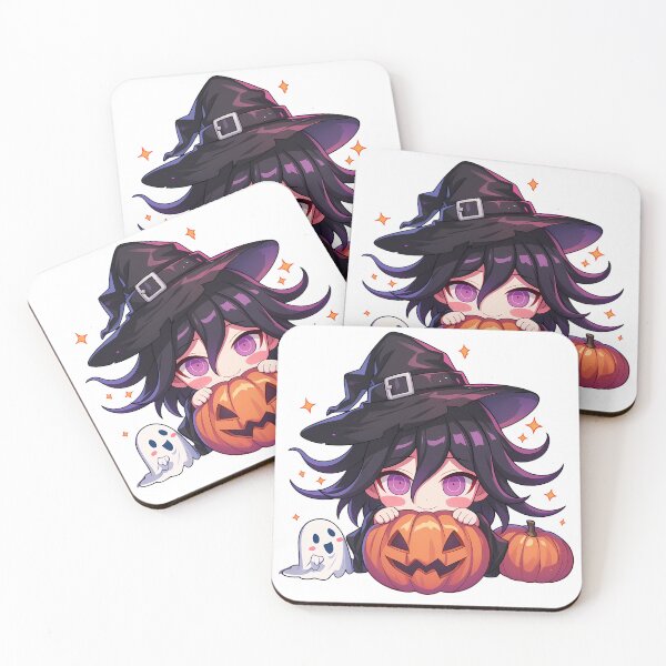 Item preview, Kokichi Ouma Danganronpa Halloween Pumpkin Witch Dark Purple Cute Kawaii Chibi Anime designed and sold by earlobejerk.