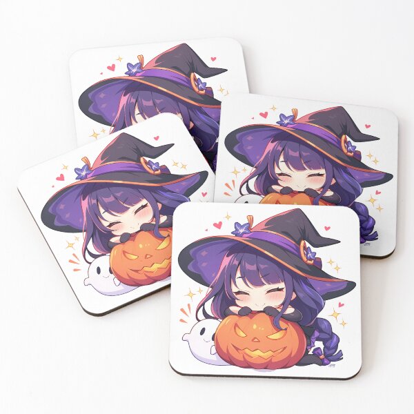 Item preview, Raiden Shogun Genshin Impact Chibi Halloween Pumpkin Spark Magic Anime Girl designed and sold by earlobejerk.
