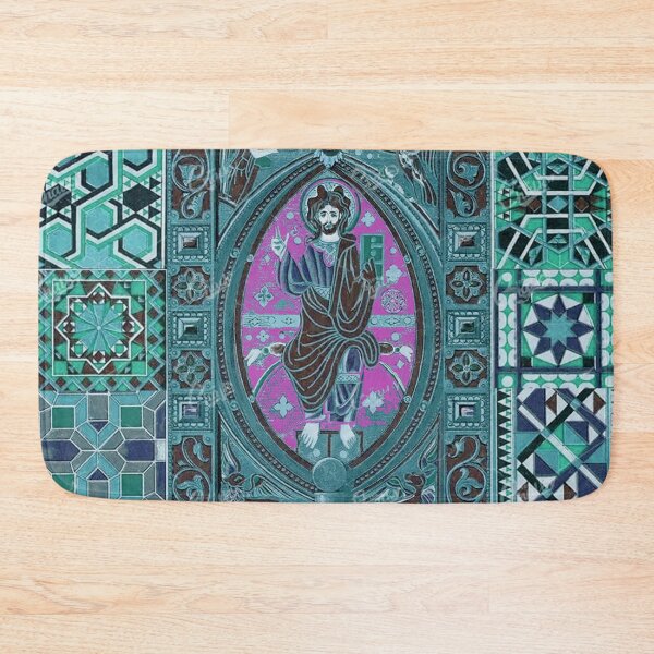 Item preview, God Pantocrator Icon Jesus Christ Middle Eastern Tiles designed and sold by AuroraXGreen.