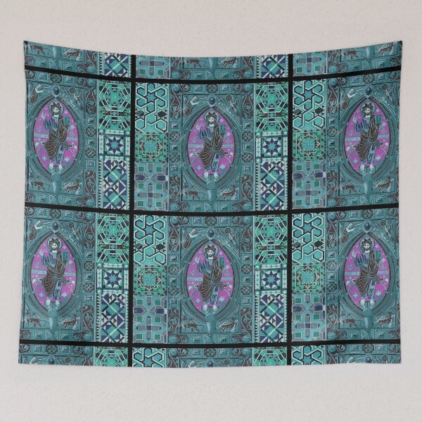 Item preview, God Pantocrator Icon Jesus Christ Middle Eastern Tiles designed and sold by AuroraXGreen.