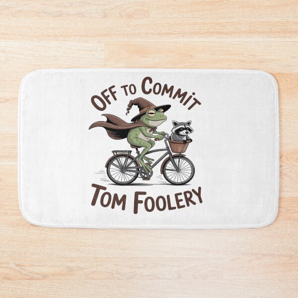 Item preview, Funny Raccoon Frog Off to Commit Tom Foolery Humor designed and sold by BlackStars3Neon.