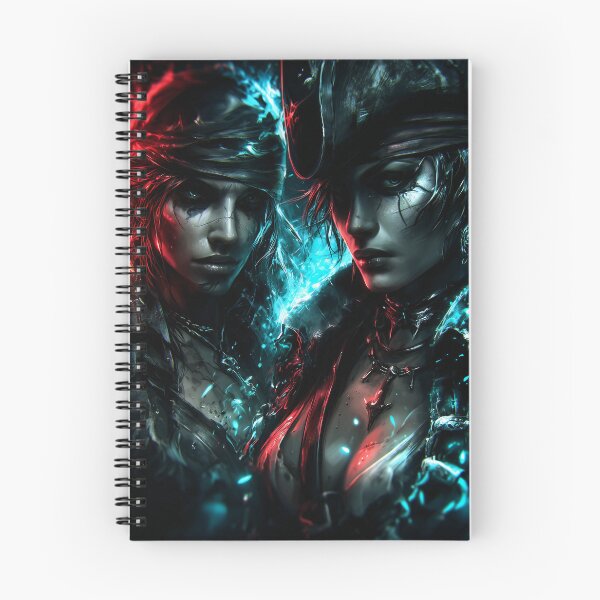 Item preview, Cursed Pirate Queens – Dark Fantasy Ghost Pirates Artwork designed and sold by Skolyak.