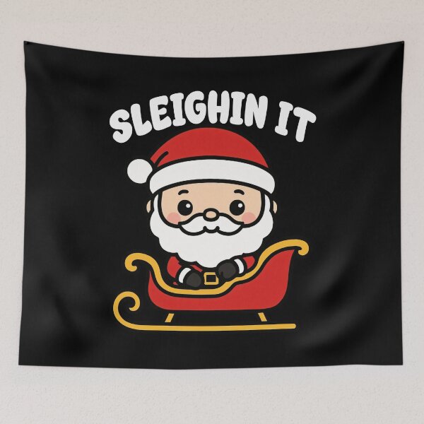 Item preview, SLEIGHIN' IT - CHRISTMAS SANTA CLAUS designed and sold by KEF Custom.