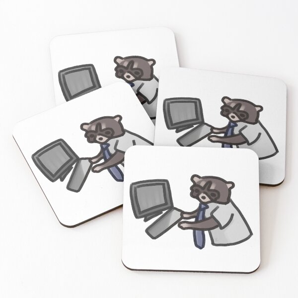 Item preview, Raccoon working as a salary man designed and sold by keeksrr.