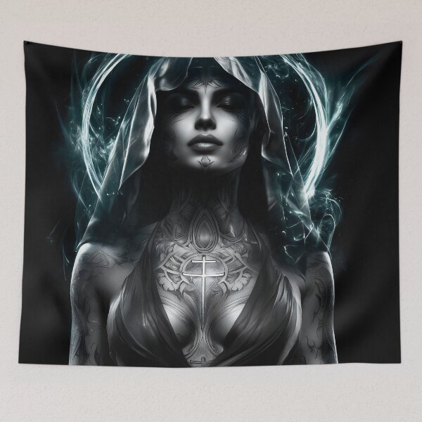 Item preview, The High Priestess – Gothic Mystic Goddess Fantasy Art designed and sold by Skolyak.